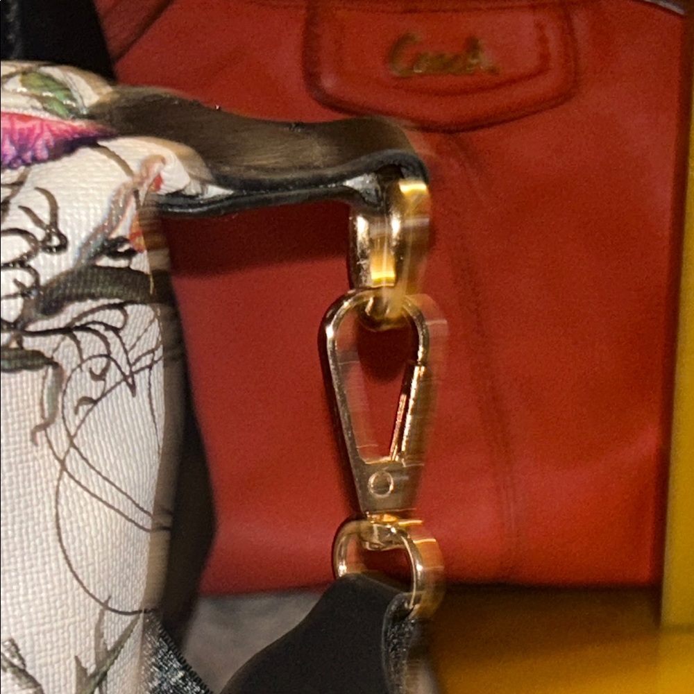 Floral White‎ and Black Crossbody Bag NWOT - Picture 4 of 11